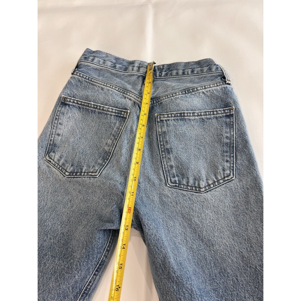 AGOLDE Jeans Women's Size 22 Blue Organic Cotton 90’s Crop High-Rise Button Fly - Picture 7 of 9